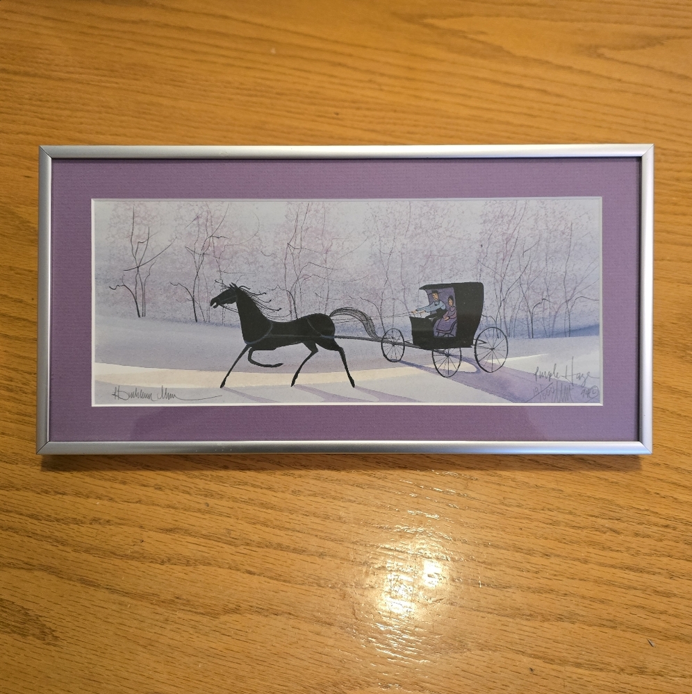 Purple Haze signed Limited Edition print by P. Buckley Moss from 1994 191/1000